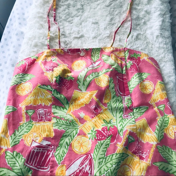 🍓 Lilly Pulitzer juice bar vintage shift dress 14 - Picture 4 of 8